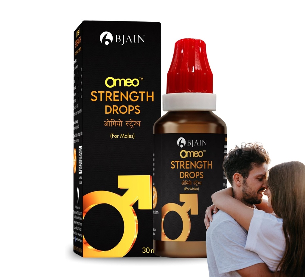 Bjain Omeo Strength Drops for Men's Energy Boost 30ml | Homeopathic Medicine with Natural Extract - Damiana, Ginseng