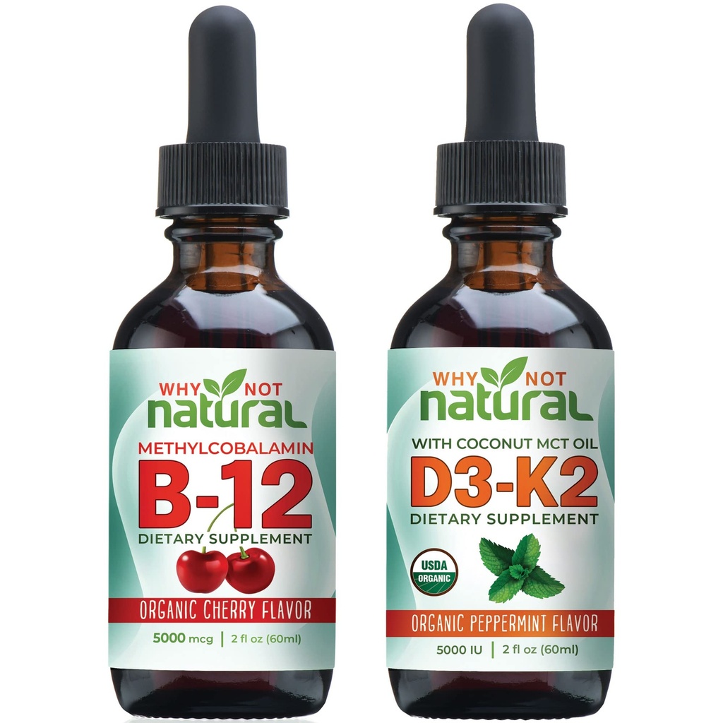 Miks mitte looduslik orgaaniline vitamiin B12 ja vitamiin D3 K2 vedelad tilgad