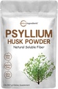 Mikrokoostisosad Psyllium Husk Pulber, 2lbs (32oz) | Igapäevane lahustuv kiudainelisand | India päritolu | Looduslikud prebiootikumid ja probiootikumid | Toetab seedetrakti tervist | Mitte-GMO, Keto Sõbralik, Vegan