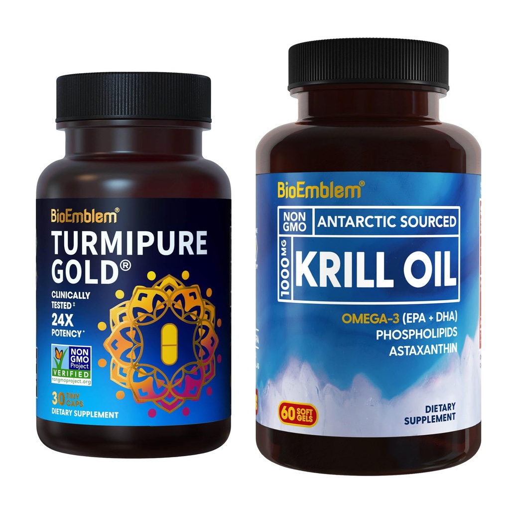 BioEmblem Antarktika krillõli täiendus Turmeric Curcumin kliiniliselt uuritud TurmiPure