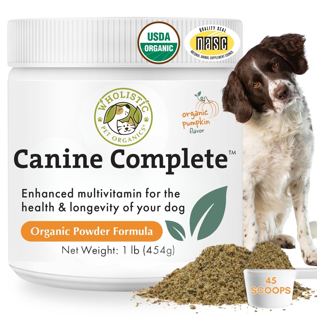 Wholistic Lemmiklooma Orgaanika Koer Täielik - Koer Multivitamiini Pulber - 1 Lb - Igapäevased Koera Vitamiinid Ja Toidulisandid Omatehtud Toidule - Immuunsüsteem, Nahk, Coat & Üldine Tervis - Väike ja Suur Tõug