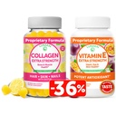 Lunakai kollageen ja vitamiin E Gummies Bundle - mitte-GMO vananemisvastased toidulisandid meestele ja naistele - looduslik kummi koos C-vitamiini ja 250 mg loodusliku VIT E