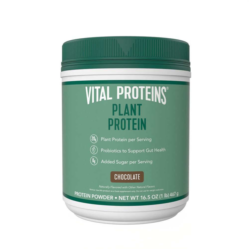 Vitaalvalgu pulber – 20 g taimset valku kikerhernega – 1B CFU probiootikum soolestiku tervisele, lisamata suhkrut – šokolaad, 16,5 oz
