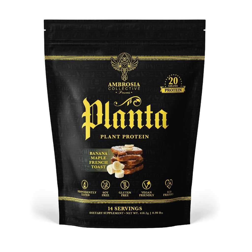Ambrosia Planta - Premium Plant-Based Protein | Vegan & Keto Sõbralik | Gourmet Maitsed, Mis Ei Puhu ega Kõhu Upset | Ei Lisatud Suhkur | 14 Servings | (Banana Maple)