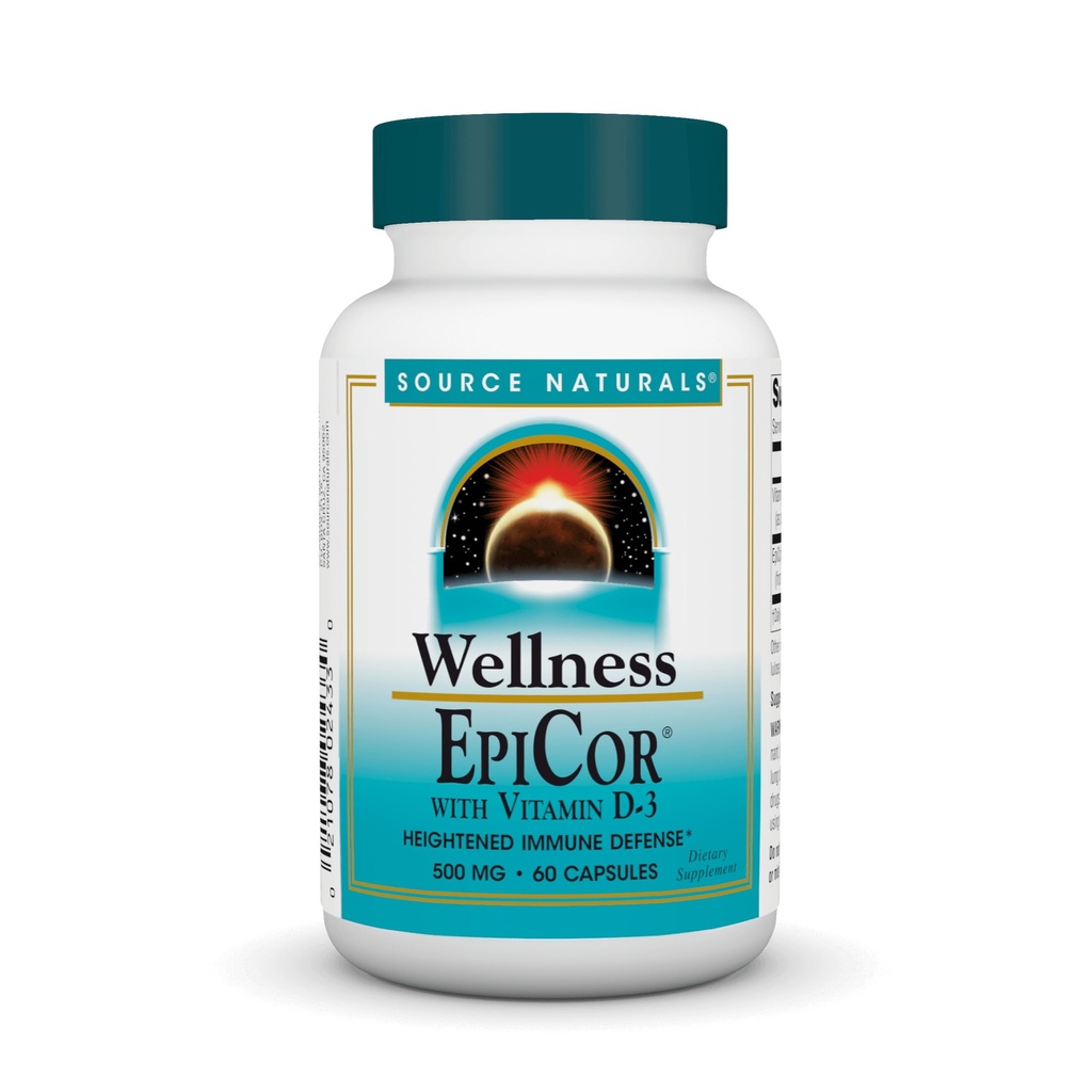Allikas Naturals Wellness EpiCor koos vitamiiniga D-3 tugevdatud immuunsüsteemi kaitseks * - 60 kapslit