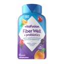 Vitafusion Fiber Well + probiootikumid Kummid täiskasvanutele - 3 g kiudainet ühe serveerimise kohta seedetrakti tervisele ja probiootikumidele *, 60 loend