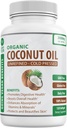 Orgaaniline kookosõli kapslid 2000mg - 100% ekstra neitsi, külm pressitud terve naha, ekstra karvakasv, küünte hooldus, aju Booster - 120 Softgels - rafineerimata puhas ja non GMO pillid - rikas MCT