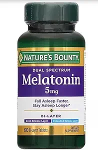 Looduse Bounty Melatoniin 5 mg Bi-Layer tabletid 60 ea (3. pakendis)