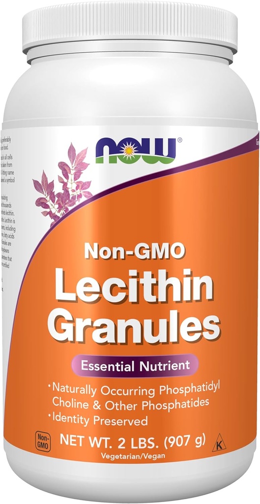 NOW Foods Supplements, letsitiini graanulid looduslikult esineva fosfatidüülkoliini ja teiste fosfatiididega, 2-nael