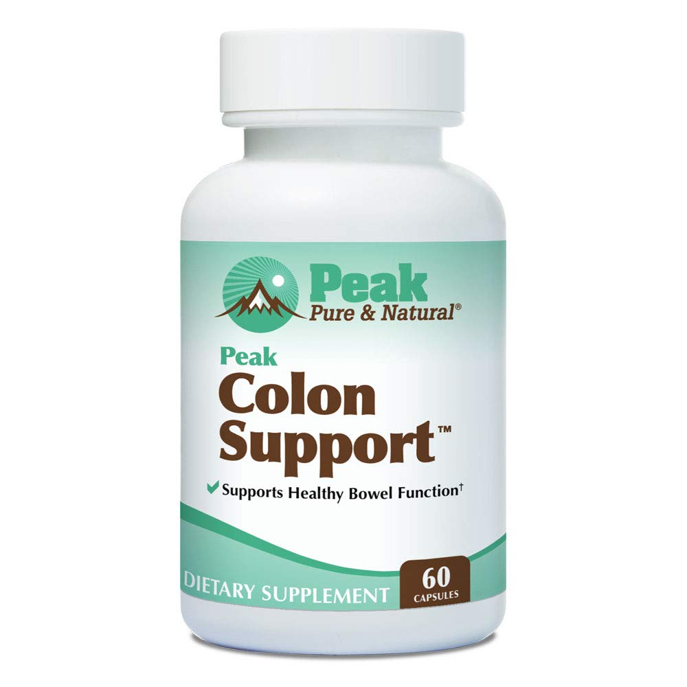 Peak Pure & Natural Colon Support - Colon Cleanse ja Detox Supplement for Seedetrakti Tervis - Soolestiku Tervisetoetus Inuliini ja Senna Leaf ekstraktid - Kiud, Prebiootikumid ja probiootikumid - 1 Pack