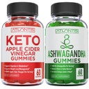 60 Keto Õunasiider Äädikas Gummies Advanced Kaalulangus + 60 Ashwagandha Gummies - 1500MG Ashwagandha Per Serving