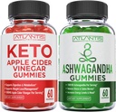 60 Keto Õunasiider Äädikas Gummies Advanced Kaalulangus + 60 Ashwagandha Gummies - 1500MG Ashwagandha Per Serving