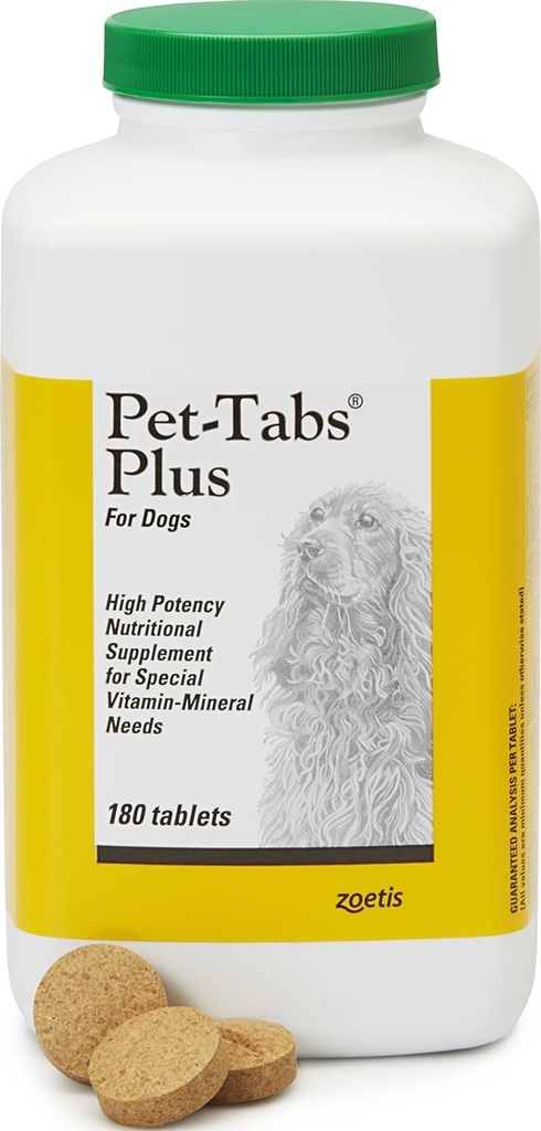 Lemmikloomad Plus multivitamiinid ja mineraalsed toidulisandid koertele, kellel on spetsiaalsed toitumisvajadused, näritav tablett, 180 Count pudel