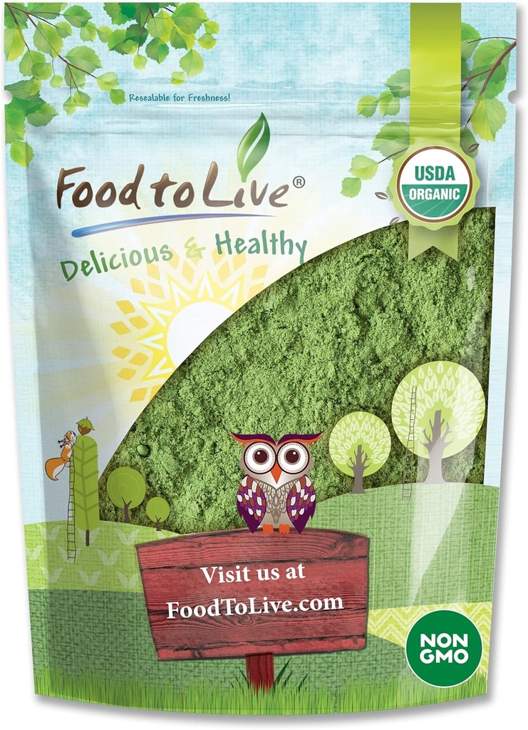 Toit elada - Orgaaniline SuperGreens Powder Blend, 8 Ounces - segatud lehtkapsas, Moringa, Spirulina, Nisuheinapulbrid. Mitte-GMO, Pure, Vegan, Bulk. Antioksüdantiderikas, klorofüll