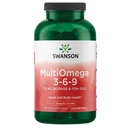 Swanson MultiOmega 3-6-9 - mitte-GMO lina, Borage & Fish Oil kapslid - olulised rasvhapped, mis toetavad südame-veresoonkonna tervist ja aju tervist - (220 Softgels, 2400mg Serving)