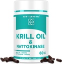 Nattokinaasi täiendus 4000 FU Orgaaniline Antarktika krillõli Omega 3 Softgels 2000mg | DHA | EPA | Nattokinaasi tuletatud Jaapani Natto | Kardiovaskulaarne & Heart Health Support | 60 Softgels