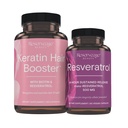 Reserveage Nutrition Keratin Hair Booster koos Biotin & Resveratrol, juuksed ja küüned kasvu täiendada, 120 kapslit (60 portsjonit) ja Resveratrol 500 mg, toetab tervisliku vananemise ja immuunsüsteemi