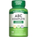Nature's Truth Adult ABC Täielik multivitamiin meestele ja naistele | 100 kapslit | Mitte-GMO & Gluteenivaba