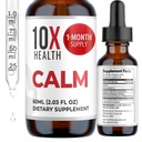 10X Health Calm L Theanine Supplement Vedel tilgad - 100mg L'Theanine tilgad ja 100mg GABA toidulisandeid, et toetada närve, rahulikkus ja stress - looduslik maitse 2.03 Fl oz.