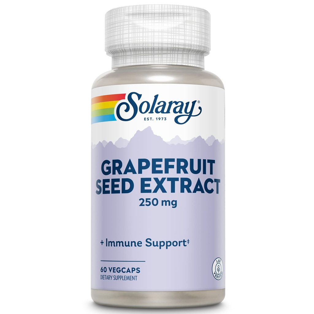SOLARAY Garanteeritud potents Greibiseemne ekstrakt, Veg Cap (Btl-Plastic) 250mg | 60ct