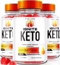 Rize labs (Pack of 3 Ignite Keto ACV Gummies, Advanced Kaalulangus, Keto Ignite Supplement (180 Gummies)