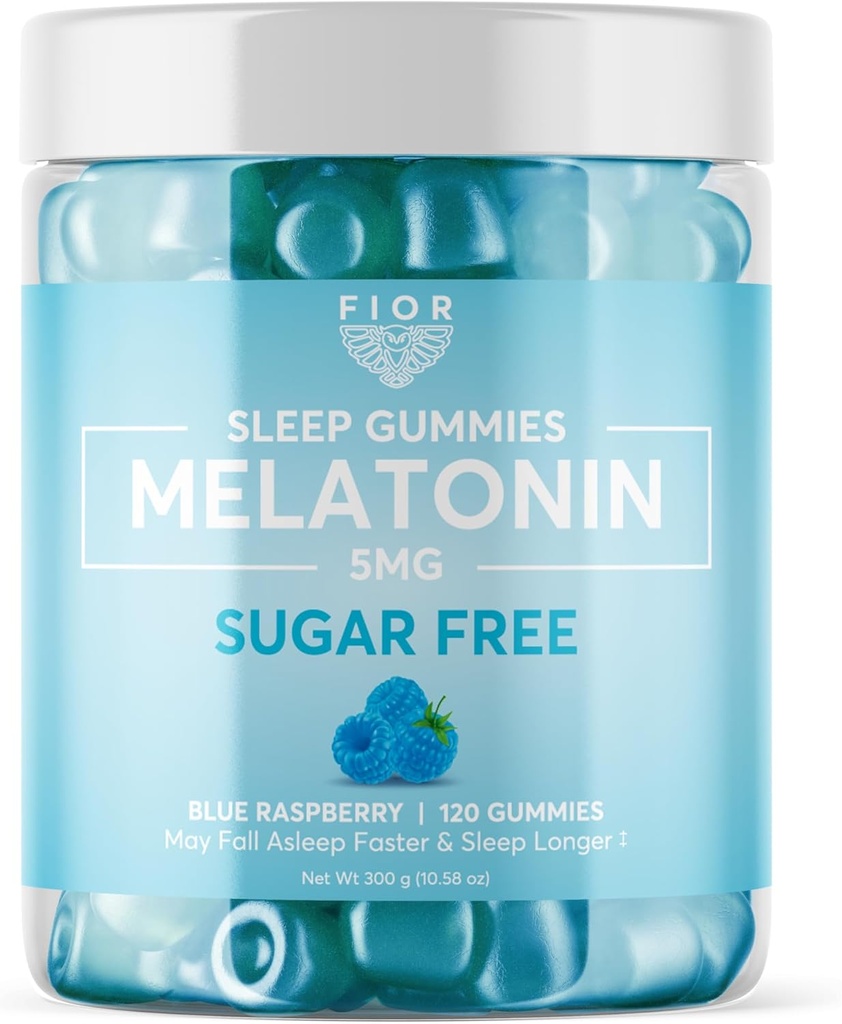 FIOR Melatoniin Gummies (Sugar Free Blue Vaarika, 120)