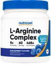 Nutrikost L-arginiini kompleks (sinine vaarika, 60 serveerimist) - gluteenivaba, mitte-GMO