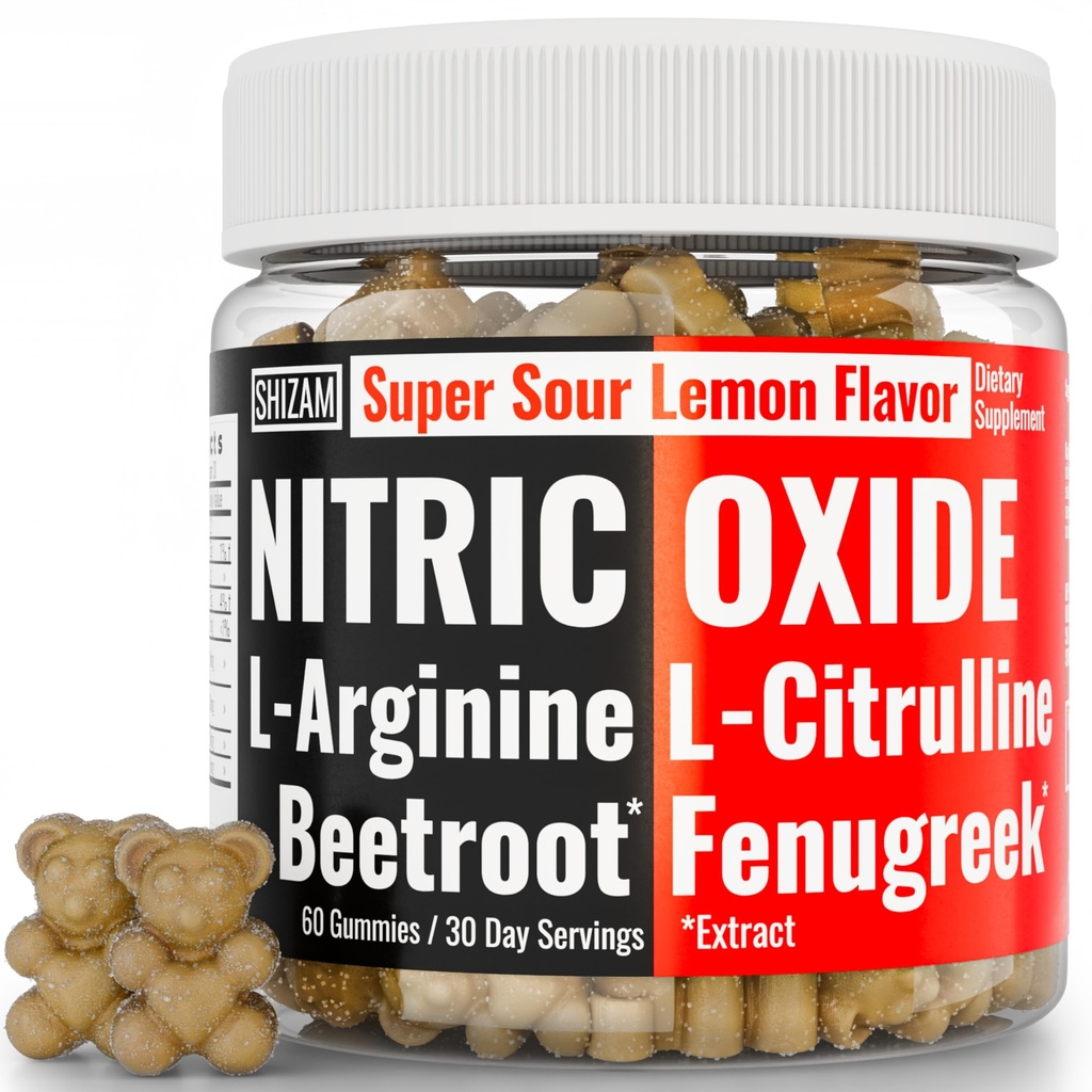 SHIZAM Beets Fenugreek Super Nitric Oxide Gummies w L-Arginine L-Citrulline, Beet Root Chews Chweable närimistables Kapslid Toidulisandid Alt, Bootroot Flow Täiskasvanud Mehed Beats