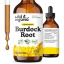 Wild & Organic Burdock Juur Tinktuura - Vedelik täiendus antioksüdant, Detox, Seedetrakti tugi - Burdock Juur maitsetaimetilgad - Vegan, suhkur ja alkoholivaba - 4 fl oz