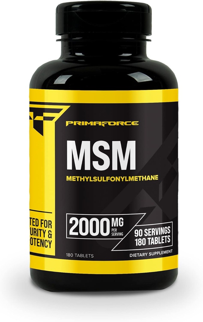 Primaforce MSM tabletid 2000 mg Serving, 180 tabletti, 90 Servings