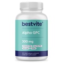 BESTVITE Alpha GPC koliin 600mg ühe serveerimise kohta (120 köögiviljakapslit) - Stearaatide puudumine - vegan - mitte GMO - gluteenivaba