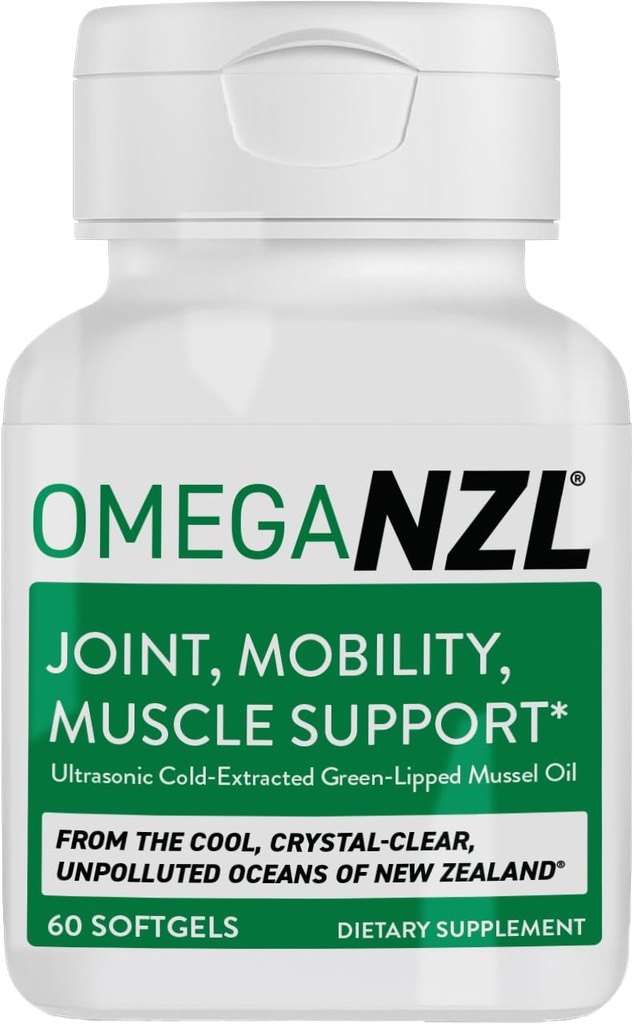 Originaalne Omega-3 ühine tugisammas, parim looduslik lihaste leevendamine, roheline libistatud rannakarbiõli, 60 softgels, ei ole kala maitset