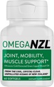 Originaalne Omega-3 ühine tugisammas, parim looduslik lihaste leevendamine, roheline libistatud rannakarbiõli, 60 softgels, ei ole kala maitset