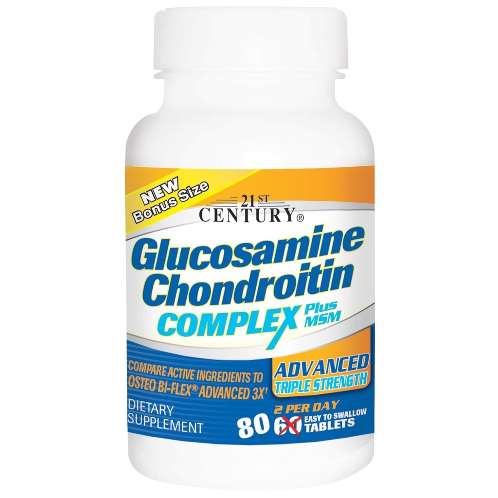 Glükoosamiin Chondroitin Complex Plus MSM, täiustatud kolmekordne tugevus, 60