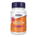 NOW Toidulisandid, vitamiin D-3 5000 RÜ, looduslik piparmündi maitse, struktuuritoetus *, 120 närimistabletid