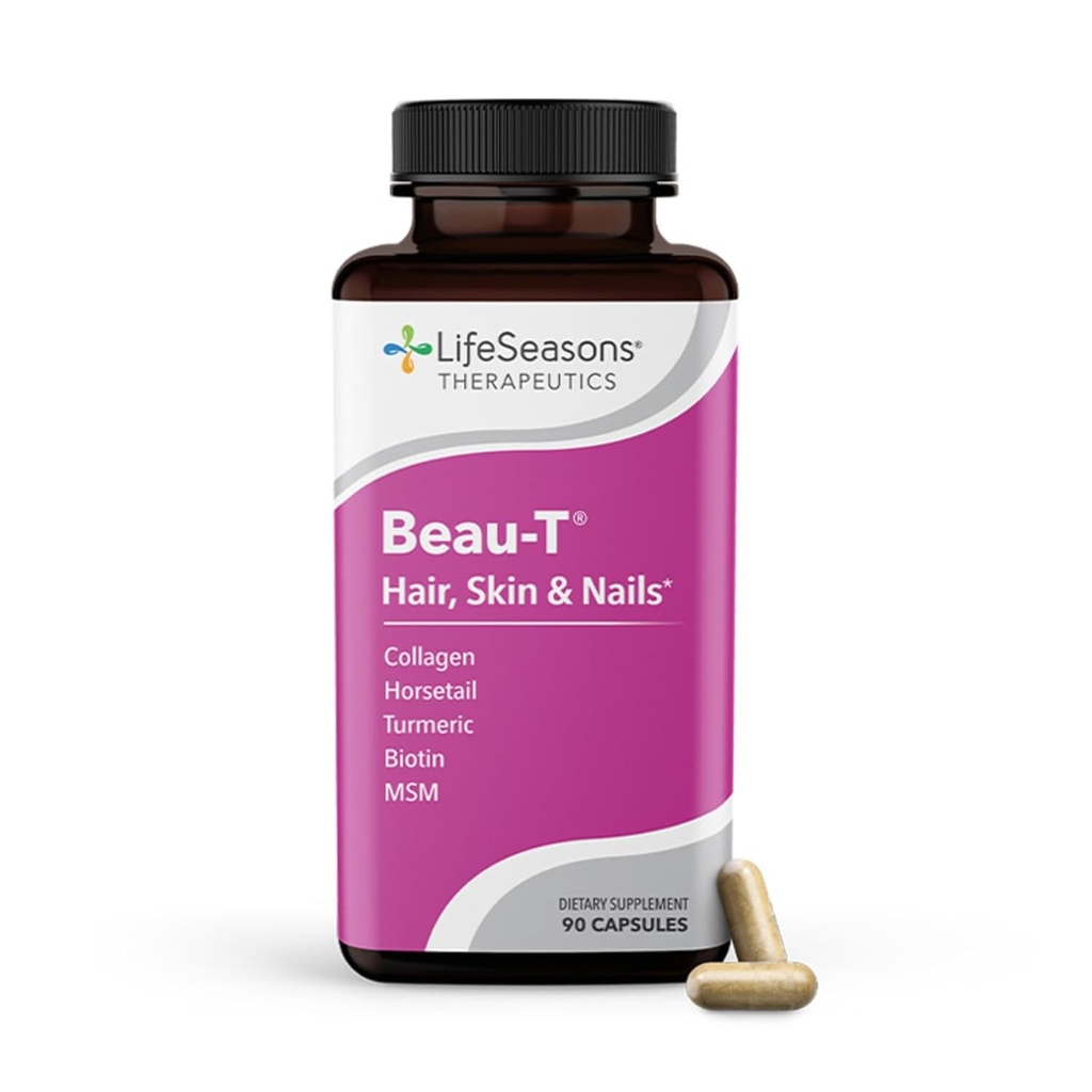 LifeSeasons Pausitivi-T Beau-T & Ageless Nahahooldusega - Menopausi tugisammas - kuumade välgatuste, hormoonide tasakaalustamatuse ja öiste higide leevendamine - salvei, Chasteberry, Soy Isoflavones & Black Cohosh