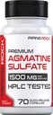 Torukapslid Agmatine Sulfate Kapslid | 1500mg | 70 Pills | Premium Grade Supplement | Non-GMO, Gluteenivaba