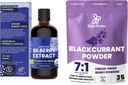 Jungle Powders Wild Bilberry Extract silmadele USDA Orgaaniline 3.4oz Mustsõstrapulber Bundle Külmutatud Kuivatatud must sõstra ekstrakt smuutidele
