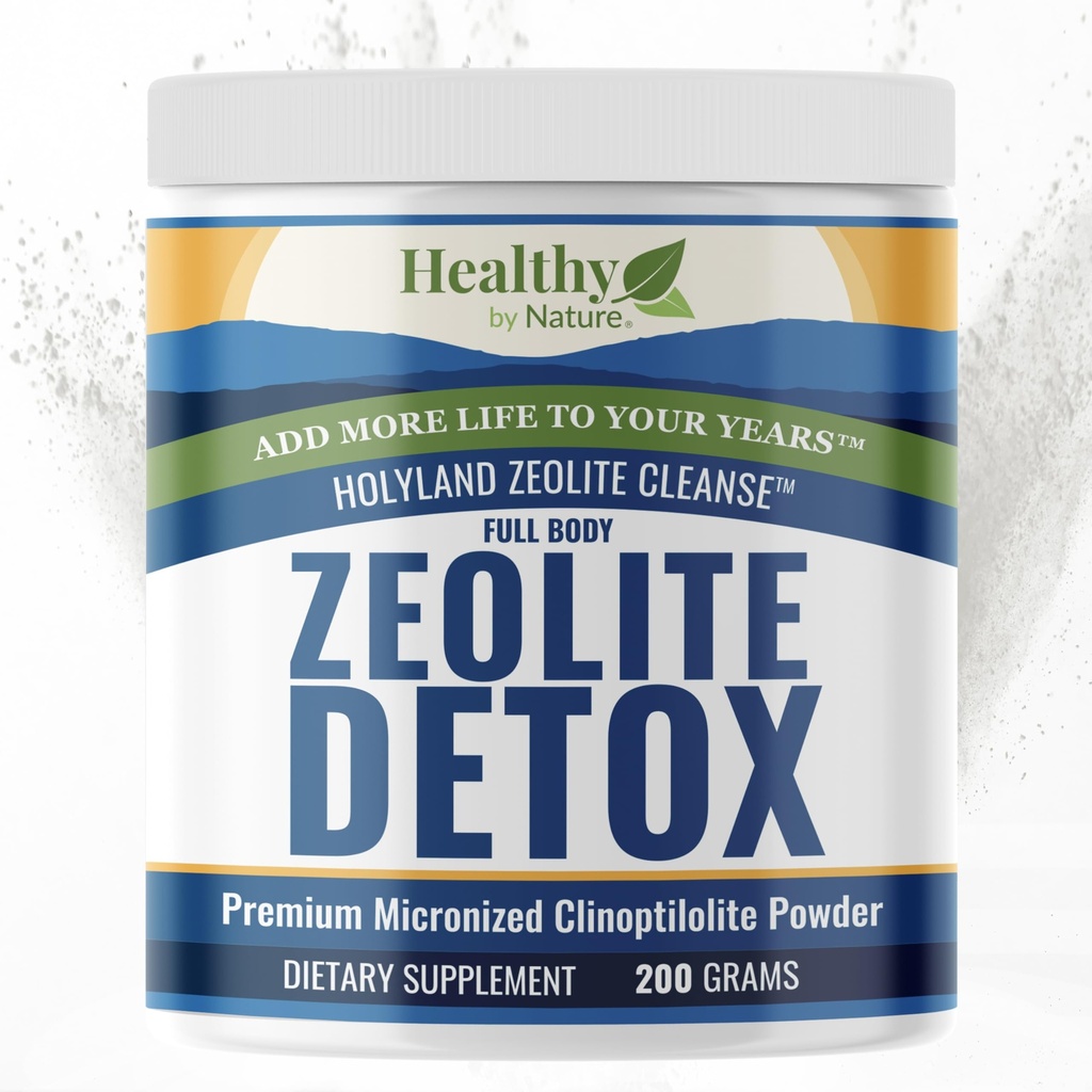 HolyLand Zeolite Cleanse - Zeolite Detox Pulber (7,05oz 200 Gram) - Klinoptiloliidi looduslik aktiveeritud - Micronized 0-25 - Full Body Detox naistele, meestele - toetab energia, fookus, immuunsus, soolestiku tervis