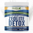 HolyLand Zeolite Cleanse - Zeolite Detox Pulber (7,05oz 200 Gram) - Klinoptiloliidi looduslik aktiveeritud - Micronized 0-25 - Full Body Detox naistele, meestele - toetab energia, fookus, immuunsus, soolestiku tervis