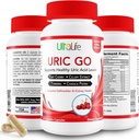 # 1 URIC GO Uric Acid Cleanse Support Supplement for G.O.U.T - Natural Kidney Cleanse Detox Formula Chanca Piedra, Selleri Seed, Tart Cherry, Cranberry, Granaatõuna, Kurkum, Vegan Non-GMO 60 Kapslid