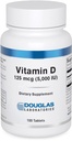 Douglas Laboratories D-vitamiin (5000 RÜ)  Vitamin D3-vitamiini lisand immuunsüsteemi tervise, kaltsiumi taseme ja luude toetamiseks * 100 tabletti