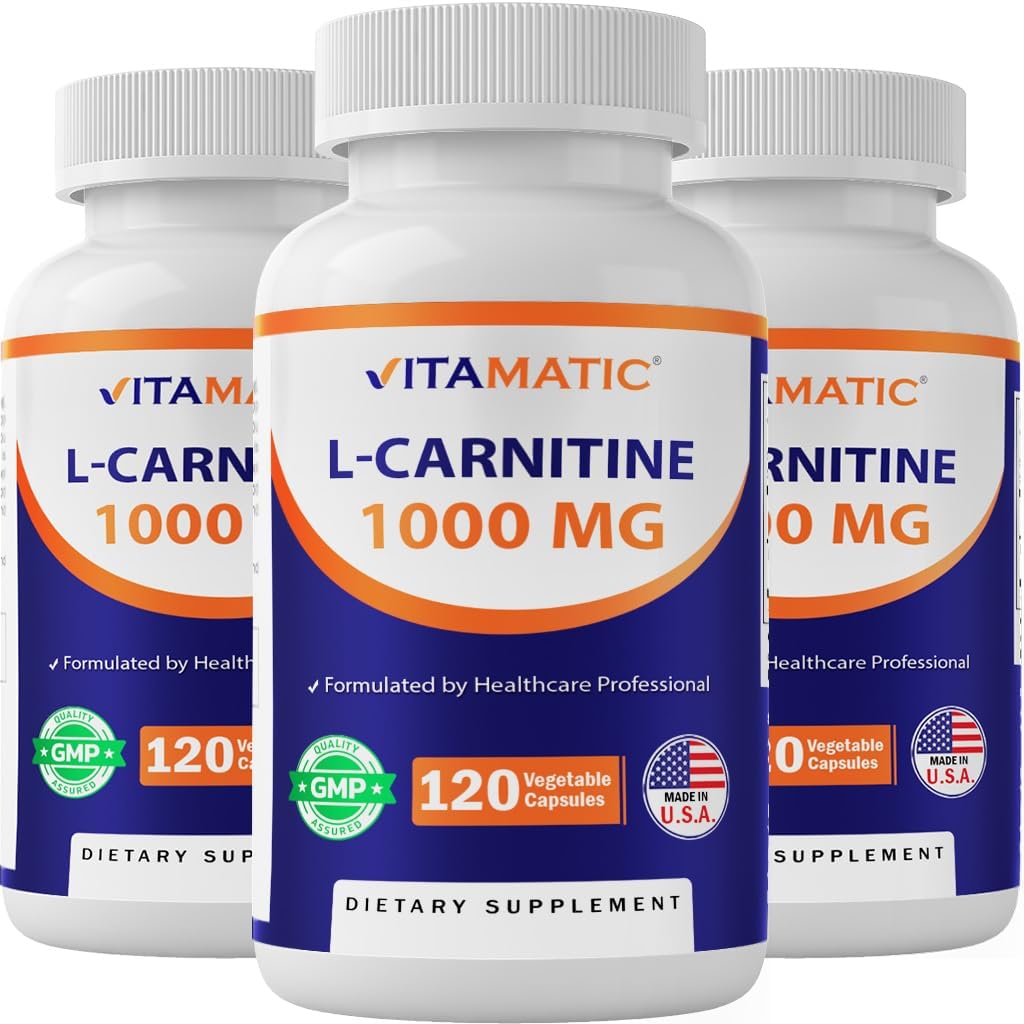 Vitamaatiline L-karnitiinfumaraat 1000 mg - 120 köögiviljakapslit (3 pudelit)