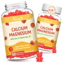 2 Pakendi kaltsiumkummid magneesiumi, tsingi, D3-vitamiini ja B12-ga, kaltsiumlisandid naistele meestele, tugiluu, lihased ja immuunsus, 120 Vegan Vaarika Maitseainekummid