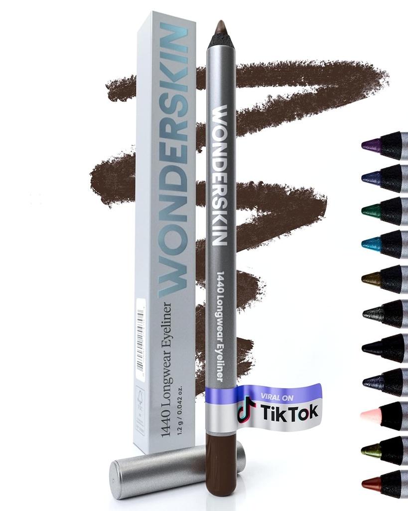 Wonderskin Eyeliner Pencil, 1440 Longwear Brown Eyeliner Pencil - veekindel, teritatav ja Smudge tõestus