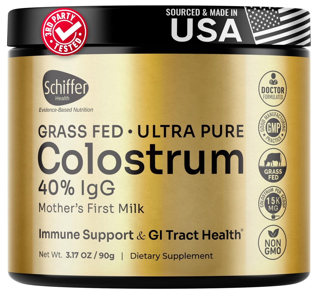 Premium ternespiimalisand Kõrgeim IgG soolestiku tervise jaoks, immuunsuse tugi ja taastumine Superfood, Anti-Age - puhas rohi-toidetud veiste ternespiimapulber - ema esimene piim, 60 serveerimist, maitsestamata