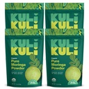 Kuli Kuli Moringa Oleifera Organic Leaf Powder & Green Smoothie, 100% Pure USDA Certified & Non-GMO Moringa Pulber, Great koos smuutide, tee ja toiduga, 4 Pack