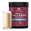 Ancient Nutrition Kollageen Peptiidid Pulber, Multi kollageeni valk, naised ja mehed, C-vitamiin, probiootikumid, hüdrolüüsitud kollageen, toetab nahka, liigeseid, soolestiku tervist, Vanilla, 60 Servings