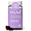 HUM Calm Ashwagandha Gummies naistele ja meestele, L-Theanine Ashwagandha toidulisandid igapäevaseks lõõgastumiseks ja selguse toetamiseks, Vegan Fast Toimiv Gummy valem, segatud marjamaitse, 60 Gummies