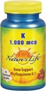 Looduse eluvitamiin K 1000mcg | Phyllokinone K-1 täiendus, tervislikud luud ja südame-veresoonkonna tugi | 50CT